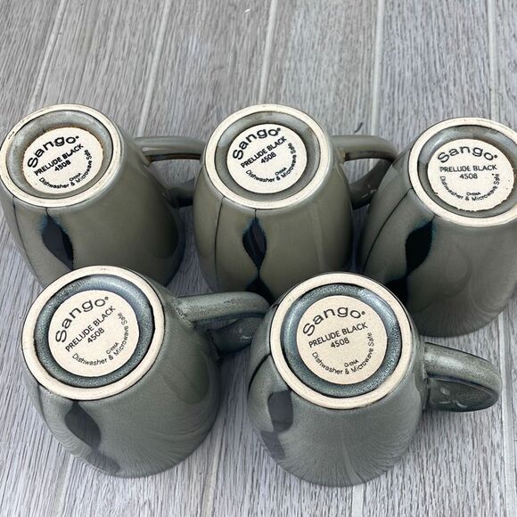 Sango 4508 Prelude Black Coffee Mugs Set of 5 - Picture 5 of 8